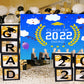 Blue Sky and White Clouds Graduation Party Backdrop for Photography Graduation Party Decorations TKH1873