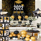 Champagne Gold Glitter 2022 Graduation Party Backdrop for Photography TKH1874