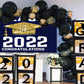 Dark Blue Bachelor Hat 2022 Graduation Party Backdrop for Photography TKH1876