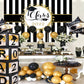 Striped Background Graduation Party Backdrop for Photography Graduation Party Decorations TKH1880