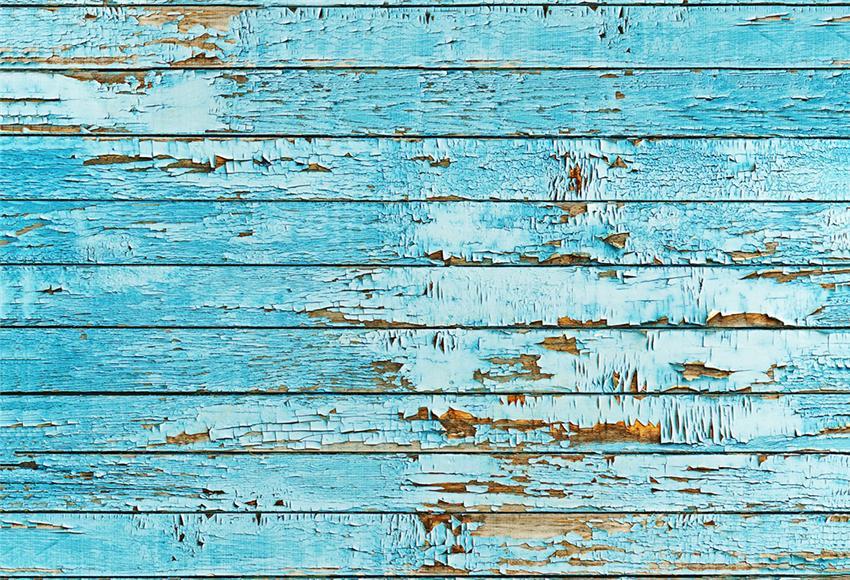 Vintage Blue Wood Wall Photo Studio Backdrops for Photographer