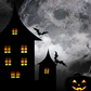 Night Bright Moon Skeleton Halloween Photo Backdrops Photography