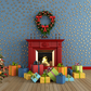 Blue Wall Gold Little Stars Christmas Gifts Backdrop For Party