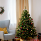 Indoor Wood Floor Curtain Sofa Christmas Tree Backdrop