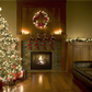 Fireplace Socks Sofa Glitter Christmas Tree Backdrop Background