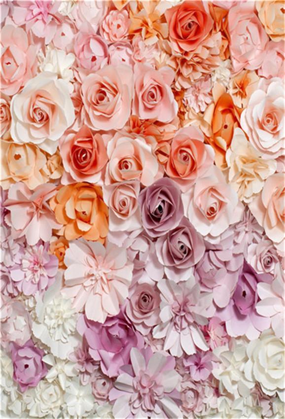Floral Birthday Photo Booth Prop Backdrop for Baby Show