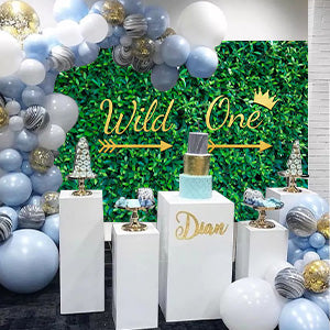 Fresh Green Wild One  Photography Backdrop for 1st Birthday