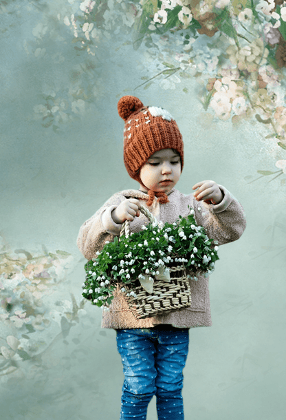 Portrait Floral Wedding Baby Newborn Backdrop for Photo Studio